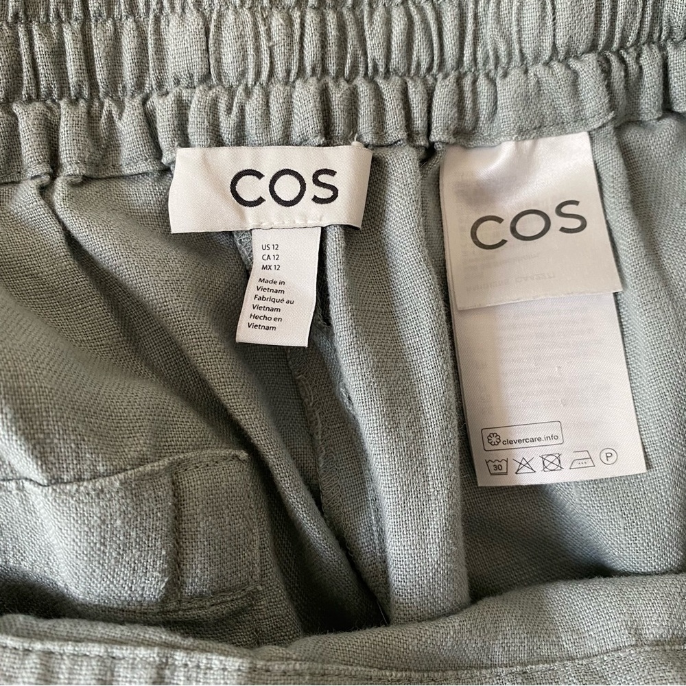 COS Pale Mint Linen Wide-Leg Jumpsuit Set - Picture 14 of 14